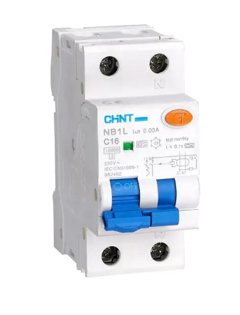 Disjoncteur à courant résiduel NB1L avec protection contre les surintensités (magnétique)